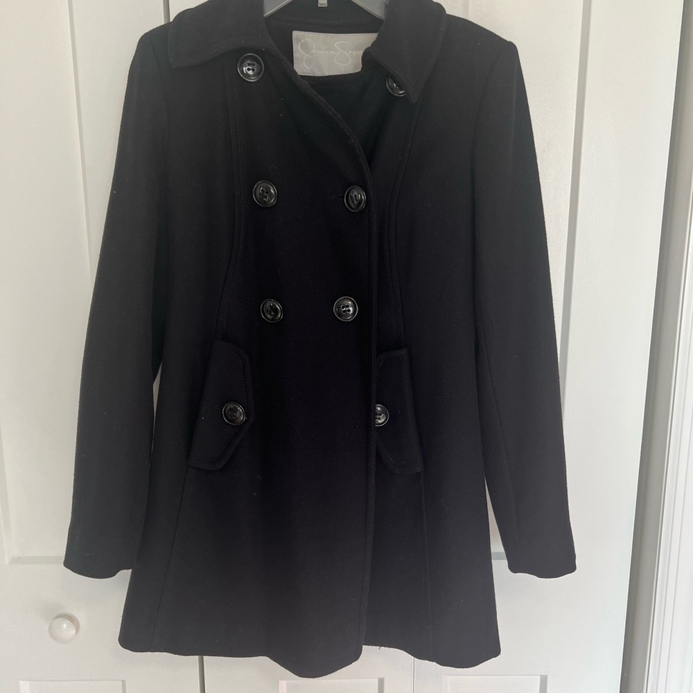 Jessica Simpson Black Pea Coat